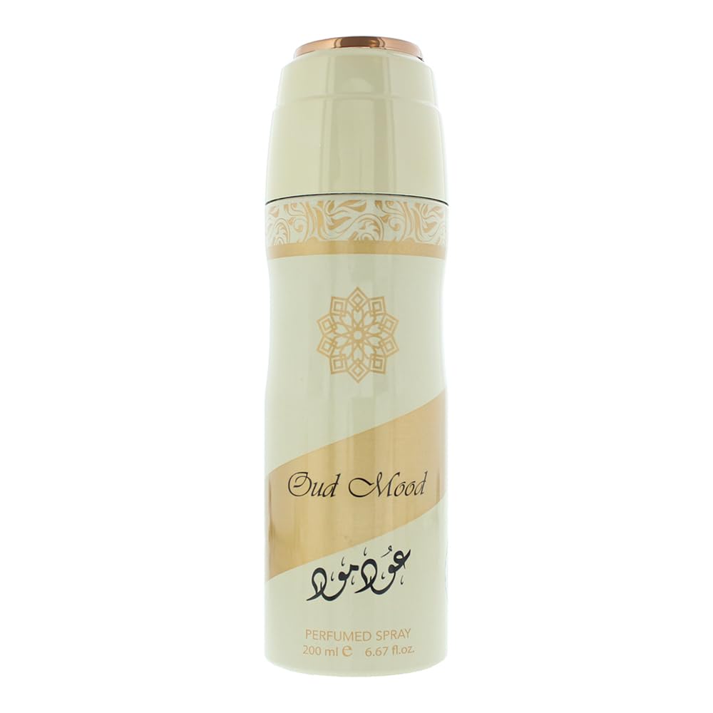 Lattafa Oud Mood Perfumed Deodorant Spray, 6.67 Ounce (Unisex) - Medaid International