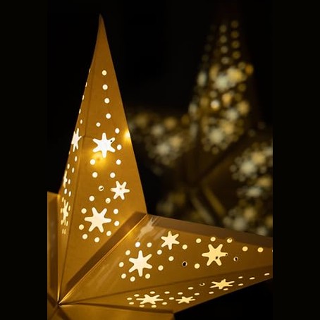 Heitmann Deco - LED Star with Stand, Warm White Lights, Elegant Design, Cozy Atmosphere