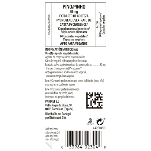 Solgar Pycnogenol 30 mg, 60 Vegetable Capsules - Antioxidant Protection - Circulatory, Joint and Skin Support - Non-GMO, Vegan, Gluten Free, Dairy Free, Kosher - 60 Servings - Medaid International