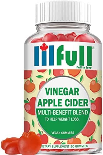 Lilfull Apple Cider Vinegar 1000mg 60 Vegan Gummies with Ginger Root Extract Supports Immune Health & Multi Benefit Blend to Help Weight Loss | Apple Cider Vinegar Dietary Supplement for Men Women - Medaid - Lebanon