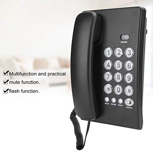 Fdit - KX-T504 Wired Phone with Flash Function, Last Number Redial, Portable Design