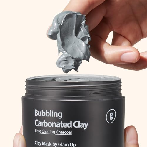 GLAM UP Clean Bubbling Carbonated Clay Mask for Face Purifying- Blackhead Remover, Peel Off, Pore Clearing, Deep Cleansing, Detoxing Bubble Clay Mask, Vegan 135ml (4.56 Fl Oz) - Medaid International