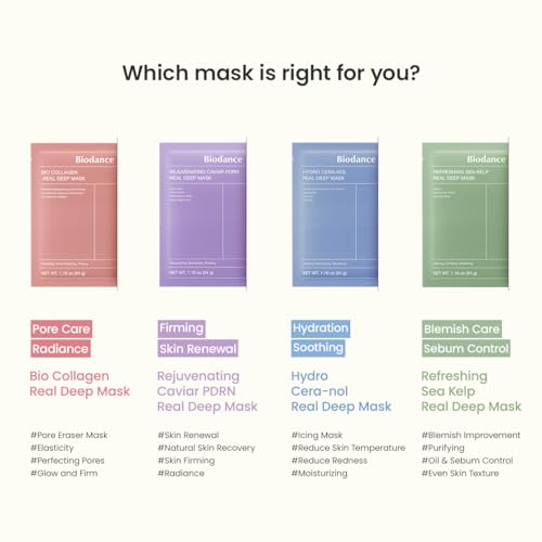 BIODANCE Bio-Collagen Real Deep Mask, Hydrating Overnight Hydrogel Mask, Pore Minimizing, Plumping, Elasticity Improvement, Korean Skincare, Stocking Stuffers for Teen Girls | 1.19oz(34g) x 16ea - Medaid International