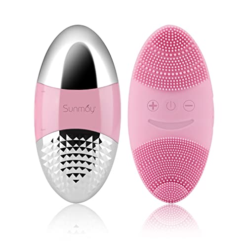 Sunmay - Sonic Facial Cleansing Brush with Positive/Negative Ion Function, USB Rechargeable, All Skin Types