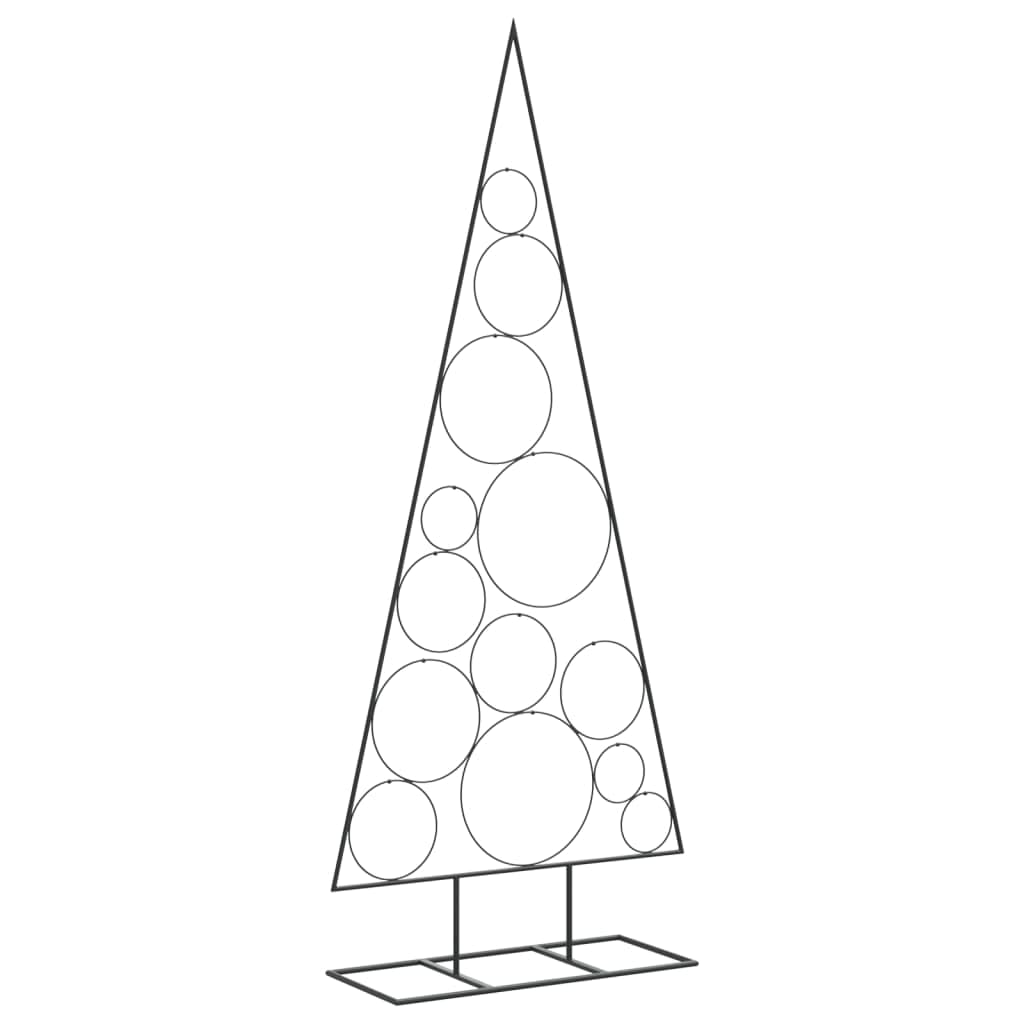 vidaXL Metal Christmas Tree Black Powder-coated steel 59.1 in tall - Medaid International