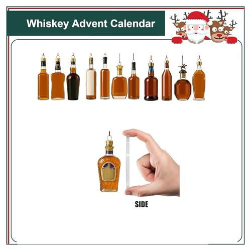 2025 Whiskey Advent Calendar, 16 Set A Daily Tasting Journey Through the World of Whiskey,Unique Christmas Advent Calenda for Men & Whiskey Lovers Room Decorations for Adults(A) - Medaid International