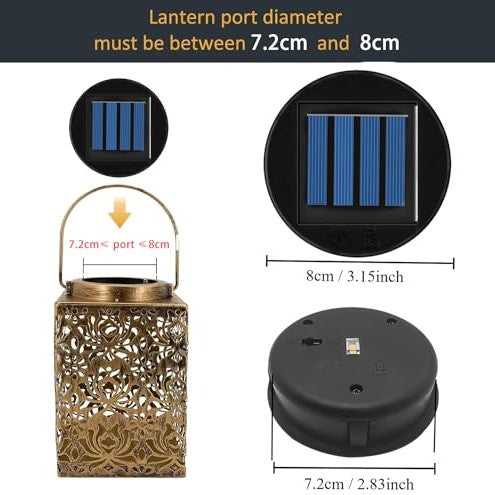 AMZ - Set of 2 Solar Lights Replacement Tops with LED Bulbs