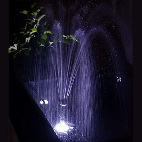 Gqqg - 12V Solar Powered Water Pump Kit with Battery Backup & LED Light