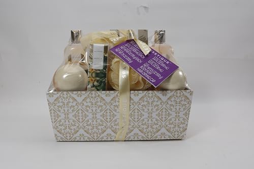 Spa Gift Baskets for Women, Spa Luxetique Spa Gifts for Women, Birthday Gifts Spa Kit, 12pc Vanilla Bath Set, Womens Self Care Gifts,Christmas Gifts - Medaid International