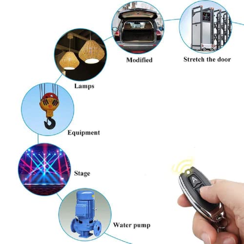 Qiachip - 433 MHz Learning Code Remote Key Fob, No Clone Function, 2 Button Design