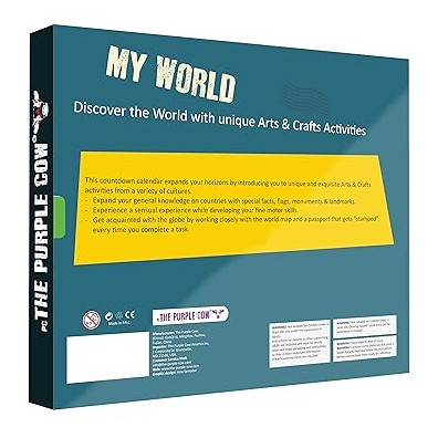 My World Advent Calendar 2025 - visit 24 countries, explore different cultures, create original Arts & Crafts from each country! Ages 9+ Includes a Printed Guide. Ages 9+ - Medaid International