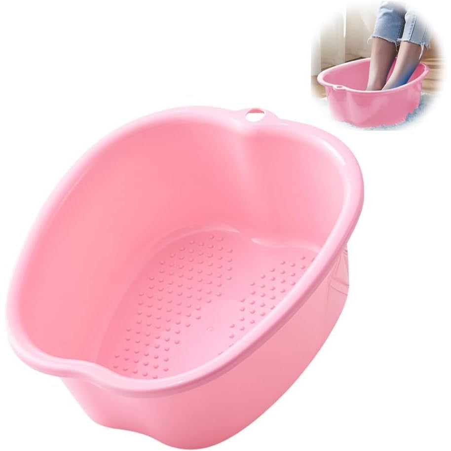 Foot Bath Foot Soaking Bath Basin Extra Large Foot Soaking Tub Bath Basin Pedicure Bowl for Home Spa Treatment Pedicure and Massager Dead Skin Remover (Pink-1pc) - Medaid - Lebanon