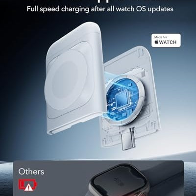 Esr - Foldable 3-in-1 MagSafe Travel Charger for iPhone, Apple Watch & AirPods