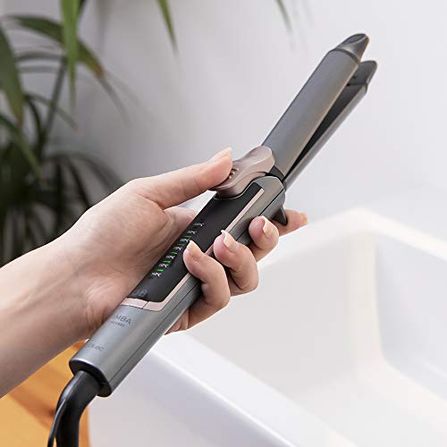 Cecotec - 2-in-1 Hair Straightener & Curling Iron, Titanium Coating, Touchscreen, Fast Heating