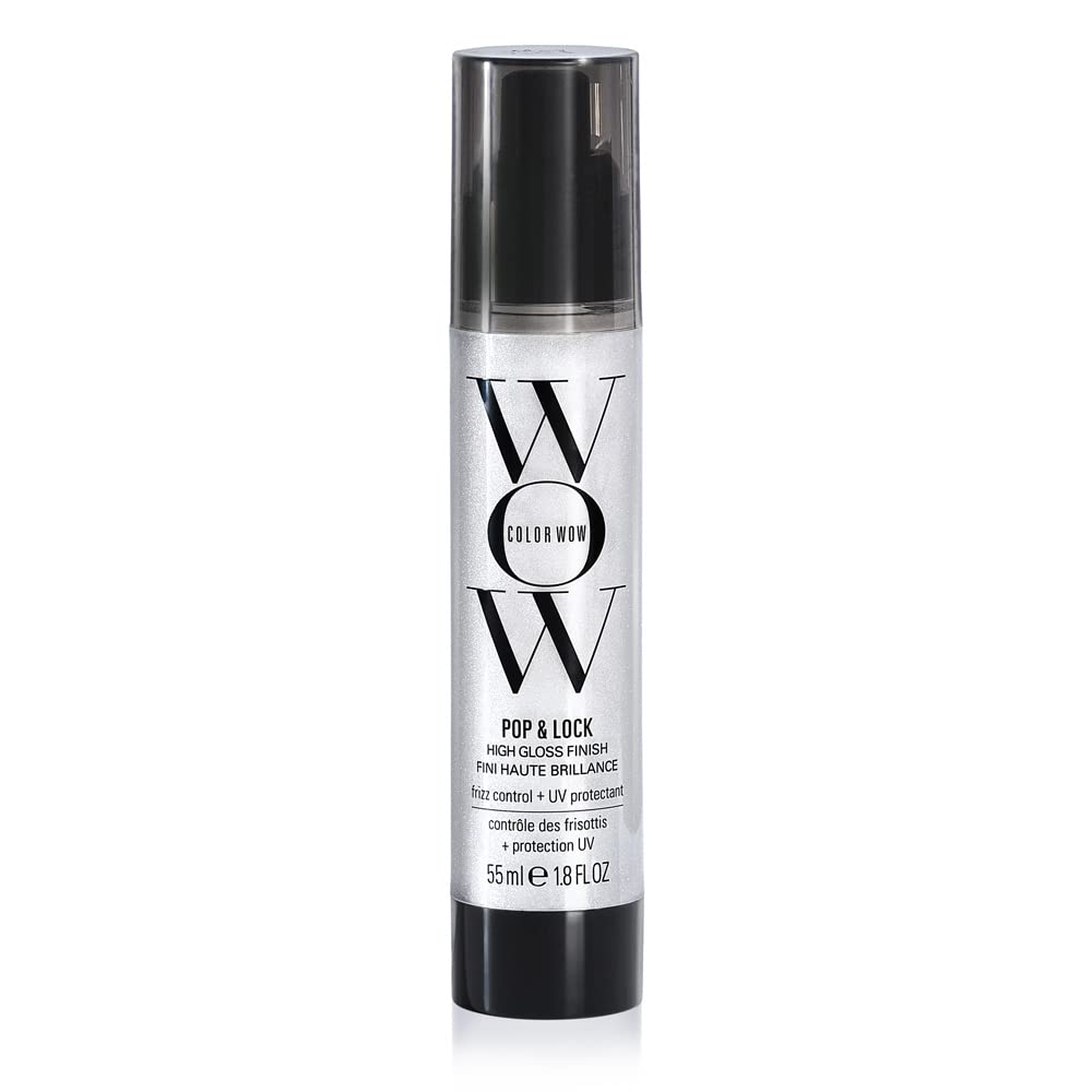 COLOR WOW Pop + Lock High Gloss Finish – Frizz Control Serum | Prevent Color Fade, Seal Split Ends, and Add Gloss | Get Silky, Shiny Hair! - Medaid International
