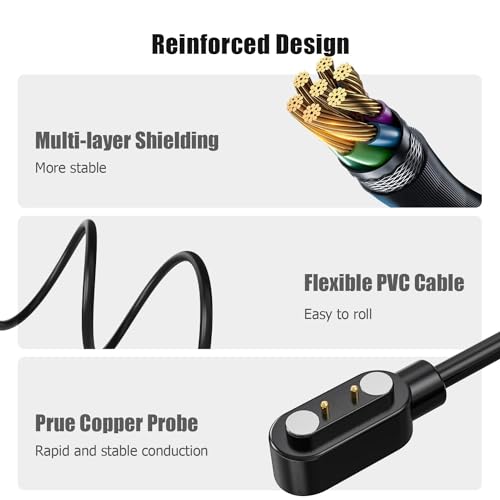 Lamshaw - Magnetic Charger for TiMu T32 Fitness Tracker, 1M Length, Durable Design