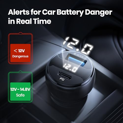 IniU - 66W Dual-Port Car Charger with PD3.0 & QC3.0 Fast Charging