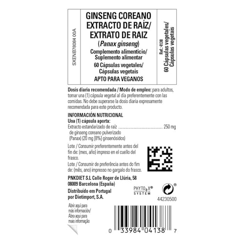 Solgar Korean Ginseng Root Extract, 60 Vegetable Capsules - Immune Support - Standardized, Full Potency (SFP) - Non-GMO, Vegan, Gluten Free, Dairy Free, Kosher - 60 Servings - Medaid International