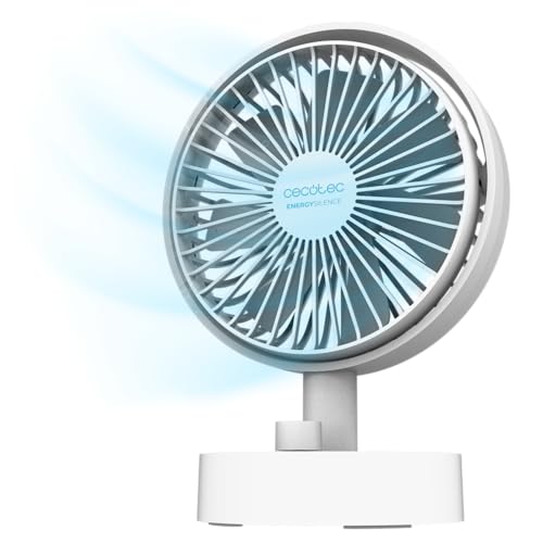 Cecotec - Portable Desk Fan with 2000mAh Battery, 6-Inch Size, Oscillation