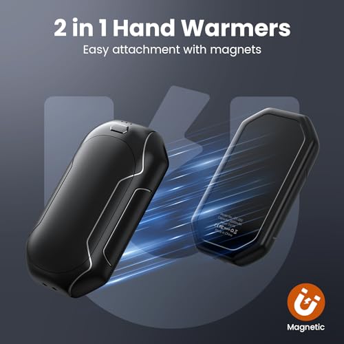 Gizmify - Rechargeable Hand Warmers 2 Pack, Portable USB, 2-in-1 for Indoor/Outdoor Use