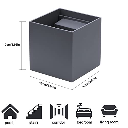 Klighten - Pack of 4 Waterproof Wall Lights, Modern Up and Down Design, 9W G9 Bulb