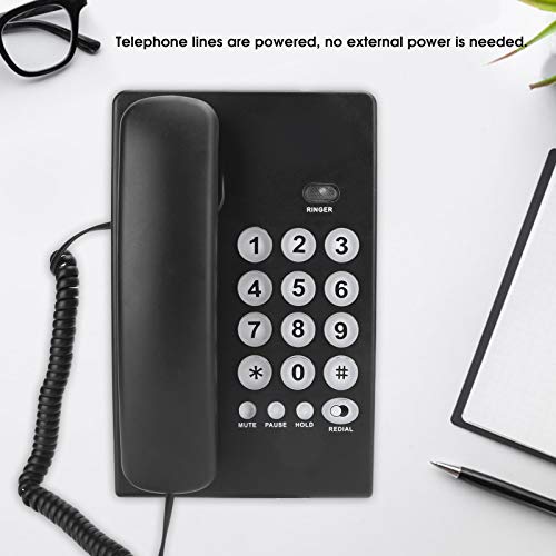 Fdit - KX-T504 Wired Phone with Flash Function, Last Number Redial, Portable Design