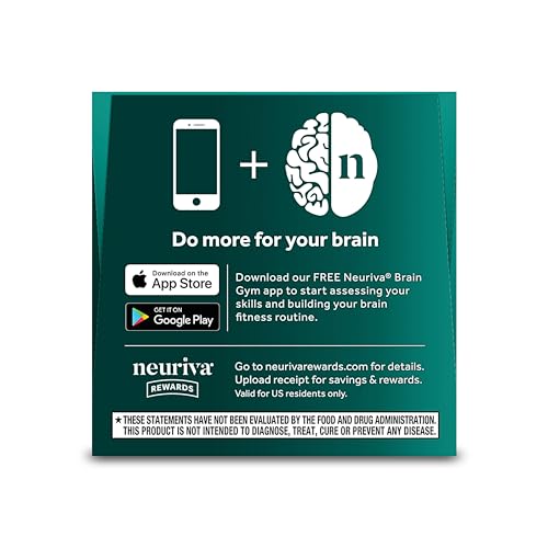 NEURIVA Ultra Decaffeinated Clinically Tested Nootropic Brain Supplement for Mental Alertness, Memory, Focus & Concentration, Cognivive, Neurofactor, Phosphatidylserine, Vitamins B6 B12, 60 Capsules - Medaid International