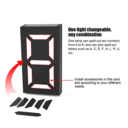 Yuecoom - Solar House Number Light, Wireless, 8 Modes, Modern Design, 2 Colors