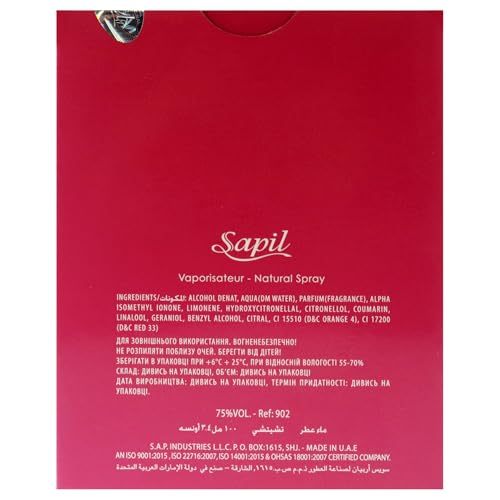 Sapil Chichi Perfume for Women - Long-lasting Dubai Perfume, Floral Musky EDT Spray, 3.4 Oz (100 ml) - Exotic Arabic Cologne for Daily Wear - Medaid International