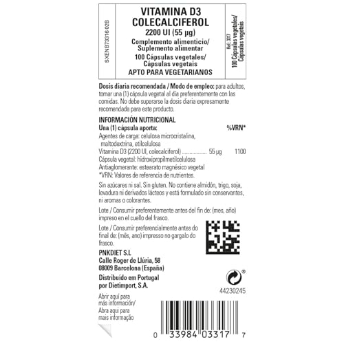 Solgar Vitamin D3 (Cholecalciferol) 55 mcg (2200 IU), 100 Vegetable Capsules - Helps Maintain Healthy Bones & Teeth - Immune System Support - Non-GMO, Gluten Free, Dairy Free, Kosher - 100 Servings - Medaid International