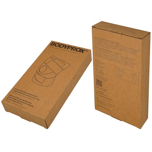 Bodyprox - Knee Brace with Side Stabilizers, Patella Gel Pads, Adjustable Sizes