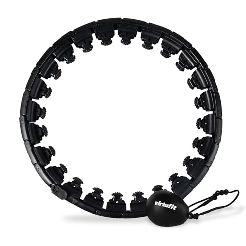 VirtuFit - Adjustable Weighted Massage Hula Hoop, 1.4 kg, 80-132 cm