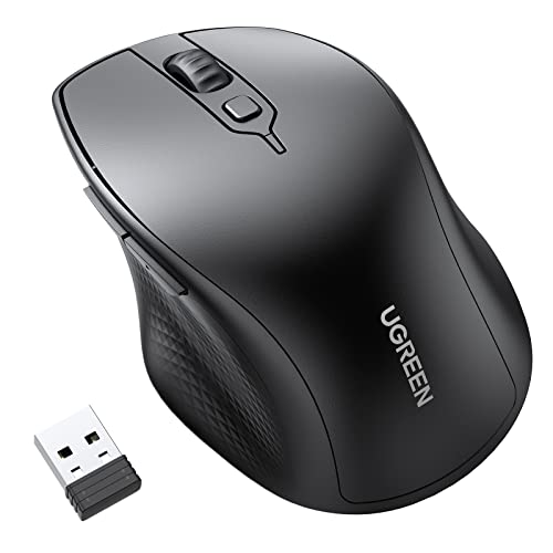 UGREEN - Ergonomic Bluetooth 5.0 Wireless Mouse with 4000 DPI, 5 Silent Buttons