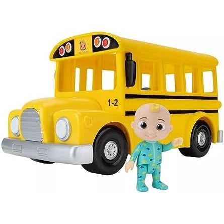 Cocomelon Feature Musical Vehicle Yellow School Bus, multi, CMW0015, Cocomelon Yellow School Bus - Medaid - Lebanon