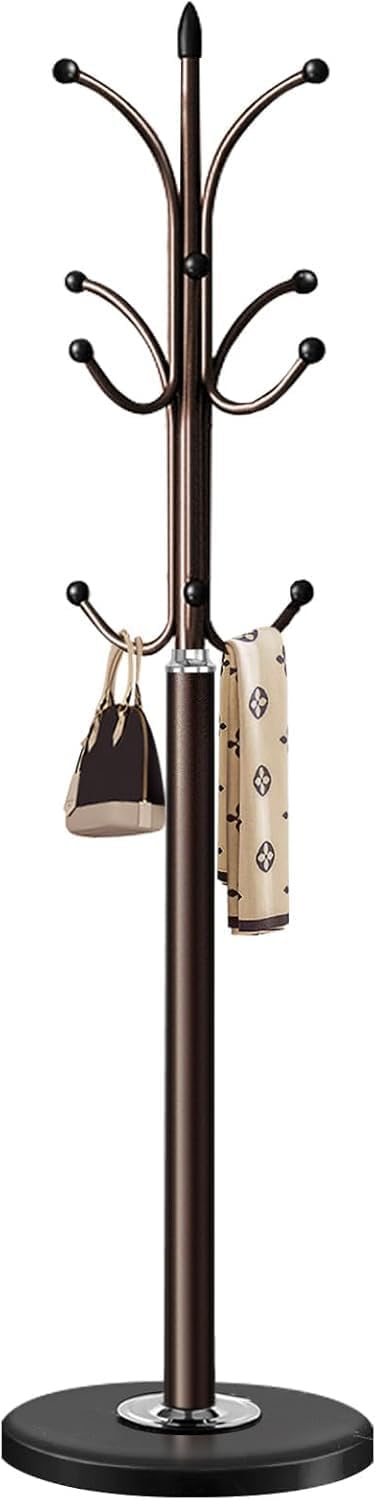 Coat Racks, Coat Stand Metal Hat Heavy Bedroom Hallway Free Standing Clothes Hat Rack Hangers Hat Hanger Holde - Medaid International