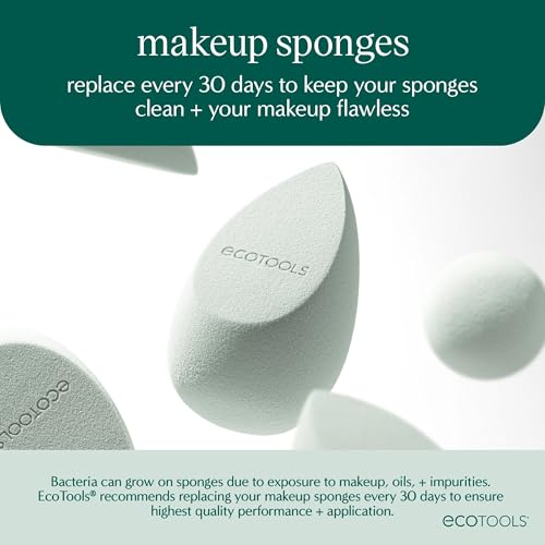 EcoTools Bioblender Makeup Sponge, Compostable Makeup Blender, For Liquid & Cream Foundation, Sustainable, Seamless Application, Eco-Friendly Beauty Sponge, Cruelty-Free & Latex Free, 1 Count - Medaid International