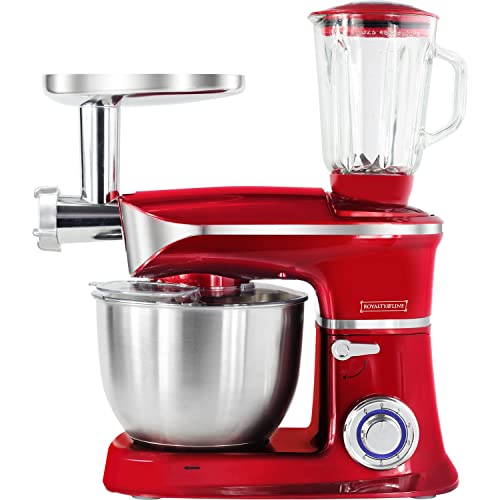 Royalty Line - 3-in-1 Food Processor 1900W, High Power & Versatility, Red