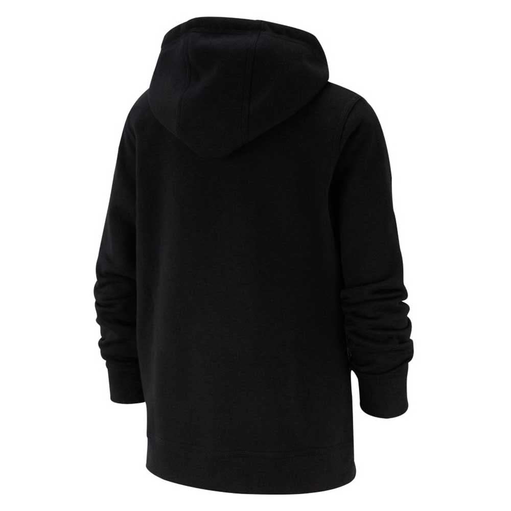 Nike Boy's NSW Club Full Zip Hoodie, Black/Black/White, Large - Medaid International