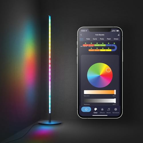 Feit Electric - 42" Smart Floor Lamp, RGBW Color Changing, WiFi, Music Sync