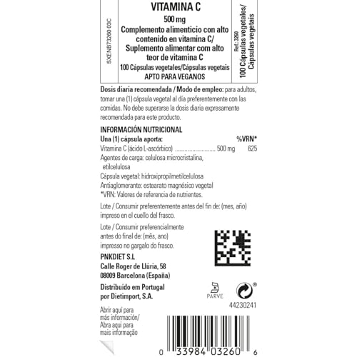 Solgar Vitamin C 500 mg, 100 Vegetable Capsules - Antioxidant & Immune Support - Overall Health - Supports Healthy Skin & Joints - Non GMO, Vegan, Gluten Free, Kosher - 100 Servings - Medaid International