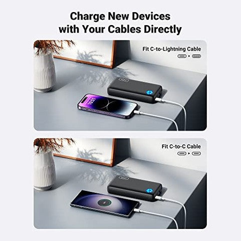 Iniu - 22.5W PD QC 20000mAh USB C Power Bank, Fast Charging, 3 Outputs