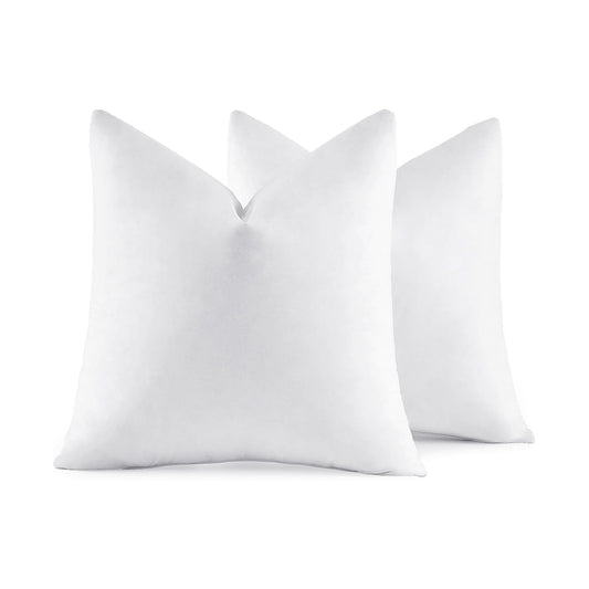 MIULEE 26x26 Euro Pillow Inserts,Set of 2 Down Feather Throw Pillows for Couch Sofa Bed, Decorative Fluffy Throw Pillow Inserts Cotton Fabric,White - Medaid International