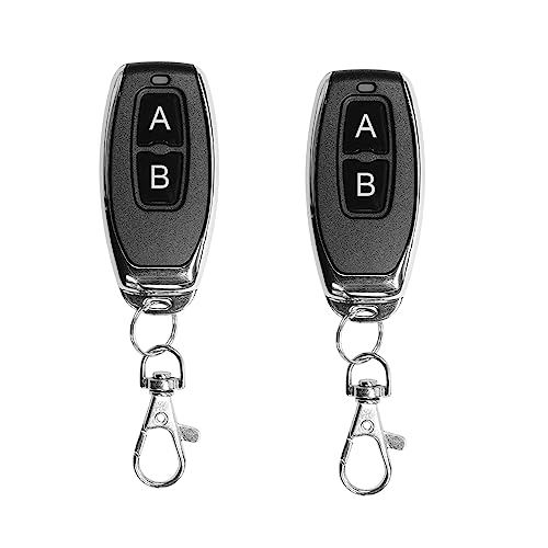 Qiachip - 433 MHz Learning Code Remote Key Fob, No Clone Function, 2 Button Design