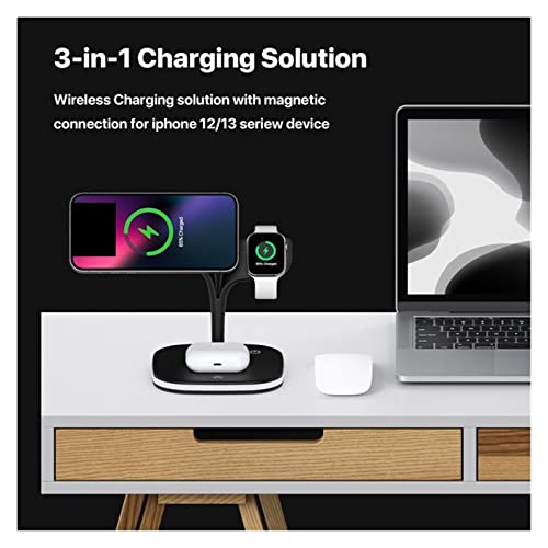 LZFuiop - 3 In 1 Wireless Charger Holder for Phone, Watch & Earbuds, Fast Charging