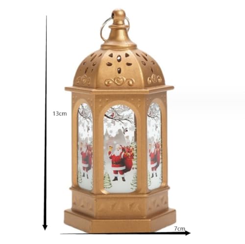 Bodhis - Rustic Christmas Lantern with Tempered Glass for Outdoor Decor