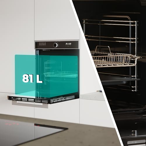 Cecotec - 3400W Multi-Function Built-in Oven with 81L Capacity & 11 Functions