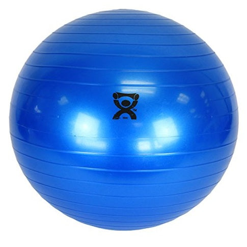 CanDo - Blue Non-Slip PVC Inflatable Exercise Ball, 12" Diameter, 300 lbs Capacity
