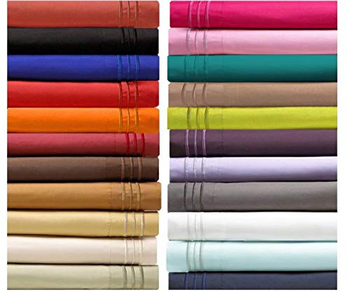 Elegant Comfort Luxury Ultra-Soft 2-Piece Pillowcase Set - 1500 Premium Hotel Quality Microfiber Double Brushed - Wrinkle Resistant, King Size, White - Medaid International