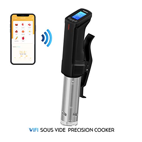 Update Inkbird WIFI Sous Vide Machine ISV-100W| 1000 Watts Sous-Vide Cooker Immersion Circulator with 14 Preset Recipes on APP and Thermal Immersion, Fast-Heating with Timer |Best Gifts - Medaid International