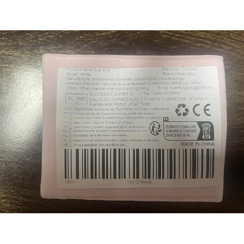 Gua Sha Facial Tools, Jade Gua Sha Stones Massage Scraping for Physical Therapy and SPA Acupuncture Therapy Used for Face, Eyes, Neck and Body (White) - Medaid International